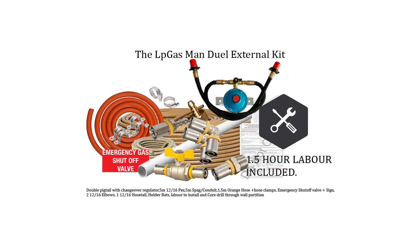EXTERNAL DUEL STOVE/HOB INSTALLATION KIT The LpGas Man