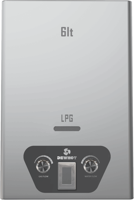 Dewhot 6L Gas Geyser Diaphragm Activated - LPG Type D