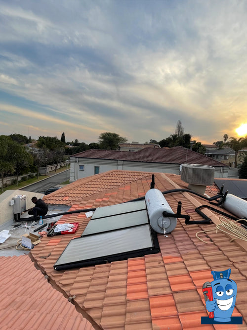 Paloma Gas Geyser Backing Up A Glycol Solar Gayser (solar thermal tank)