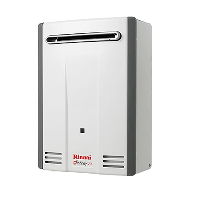 Rinnai 20L Gas Geyser Outdoor Fan Forced - LPG
