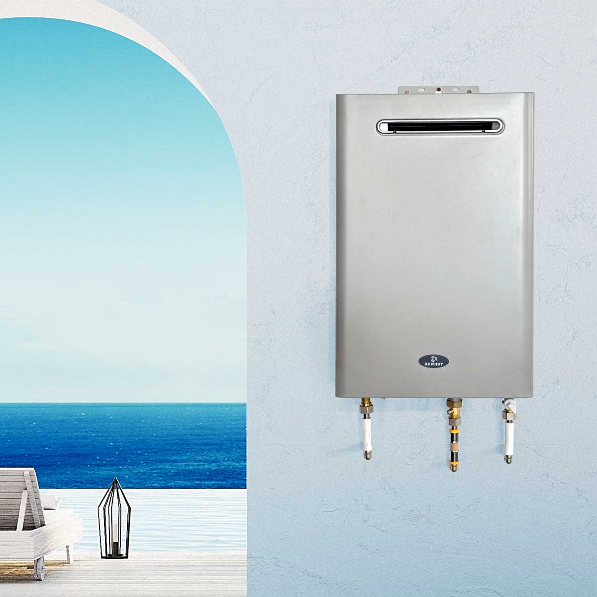 Dewhot 20L Gas Geyser Outdoor Fan Forced