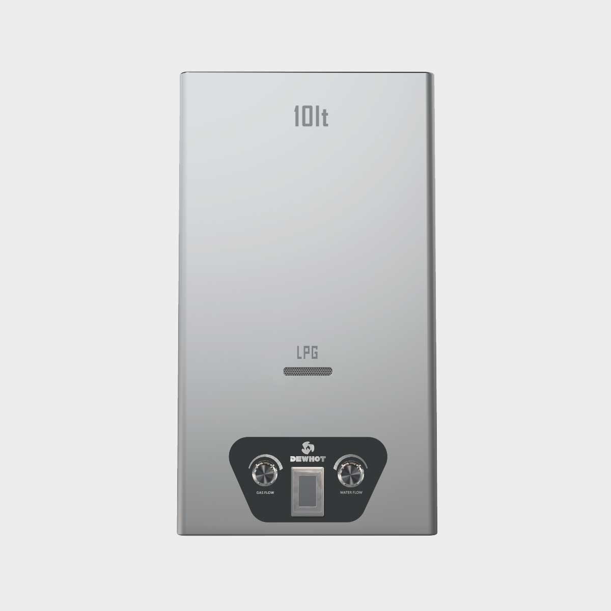 Dewhot 10L Stainless Steel Diaphragm Activated Gas Geyser