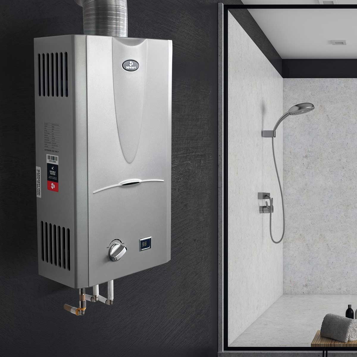 Dewhot 12L Gas Geyser Indoor Low Pressure Eco-Flow