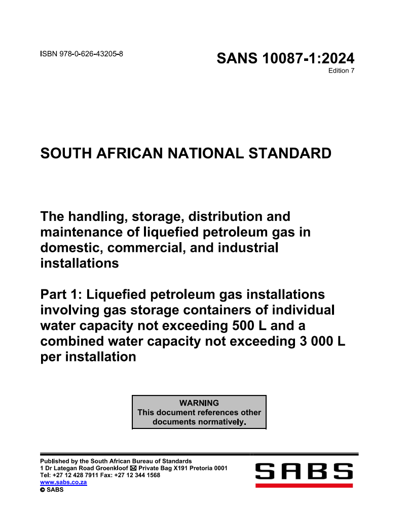 10087 2024 New Gas Regulation Standard South African – The LpGas Man