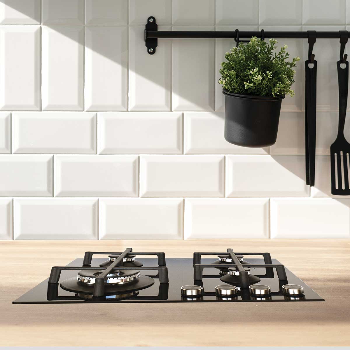 Dewhot 4 Burner Gas Hob Slimline Tempered Glass 60cm