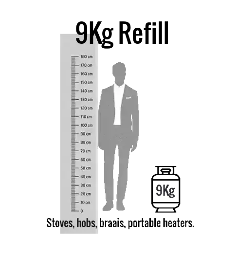 9KG LPGAS BOTTLE REFILL + CYLINDER SWAP